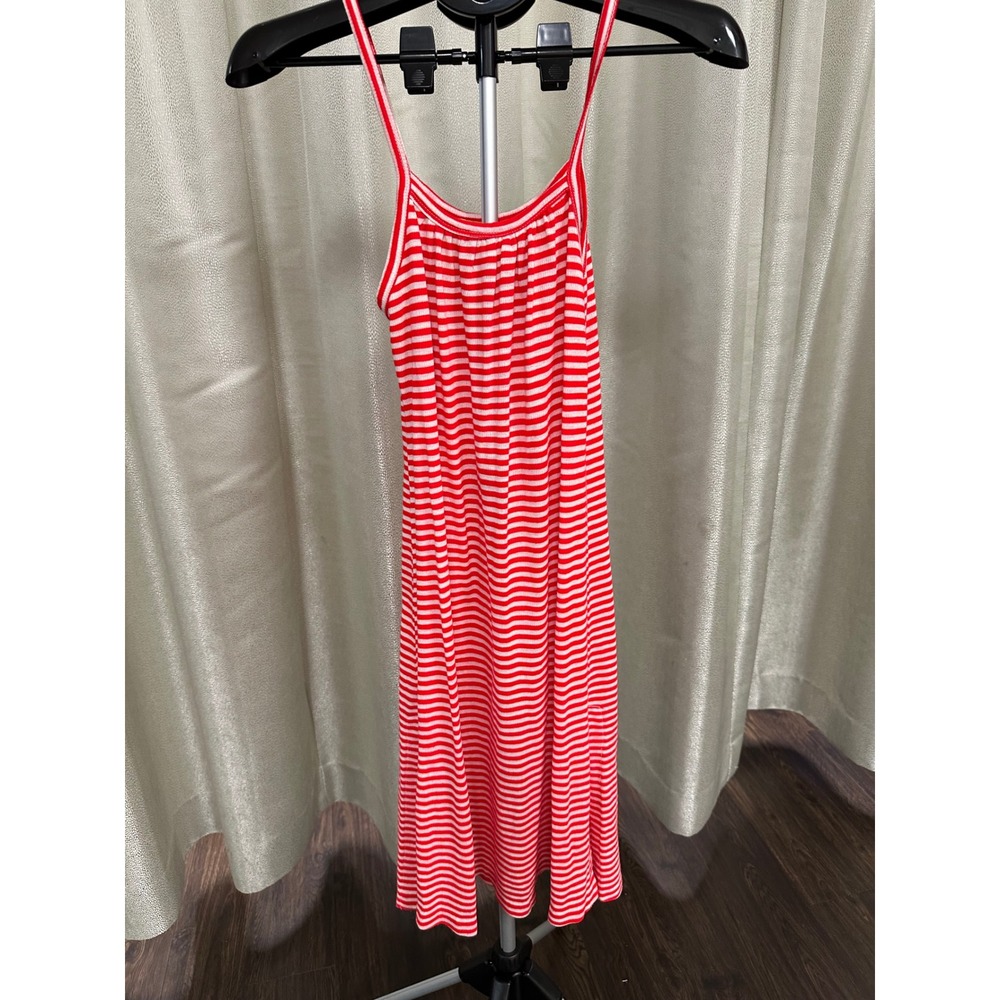 Vintage 90s French Kiss Girl Red Stripe Knit Maxi Dress Coastal Cherry Aesthetic